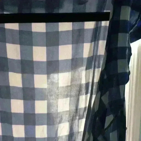 Charlotte Russe blue white, cottage, tie front,boho, festival, Prairie size L - Picture 6 of 6